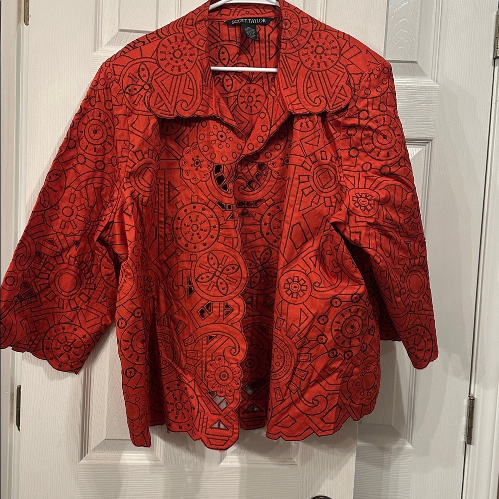 Scott Taylor Orange Embroidered jacket